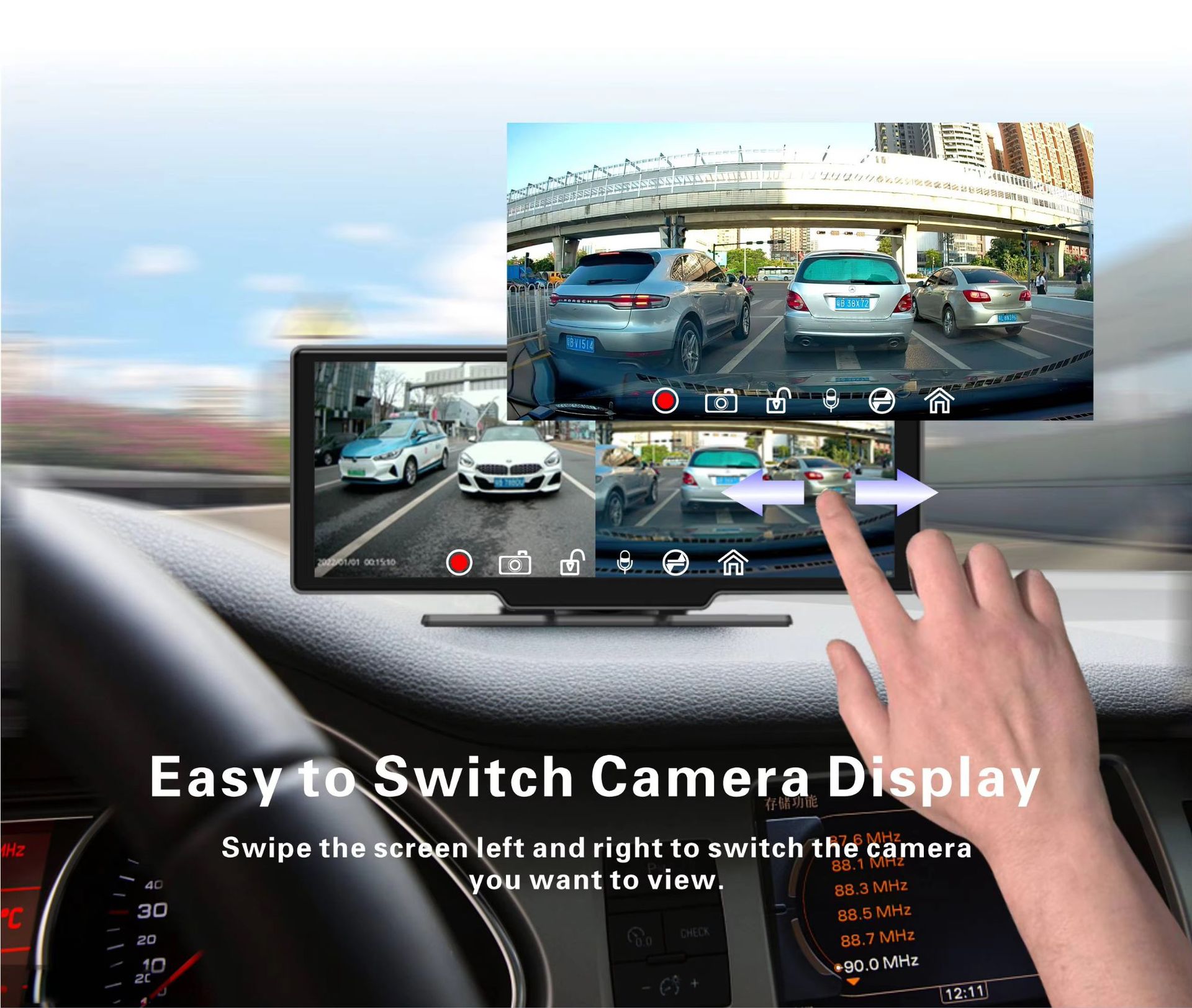 Cross-Border 10.26 Wireless Carplay H805D Light-Sensing Car Wifi Navigation Gps Car Ads Driving Record