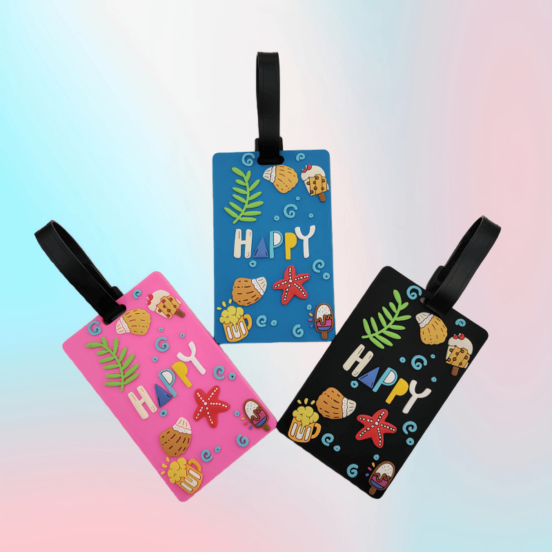 New Fashion Cartoon Ocean Pvc Luggage Tag Check-In Tag Creative Boarding Pass Luggage Tag Manufacturer