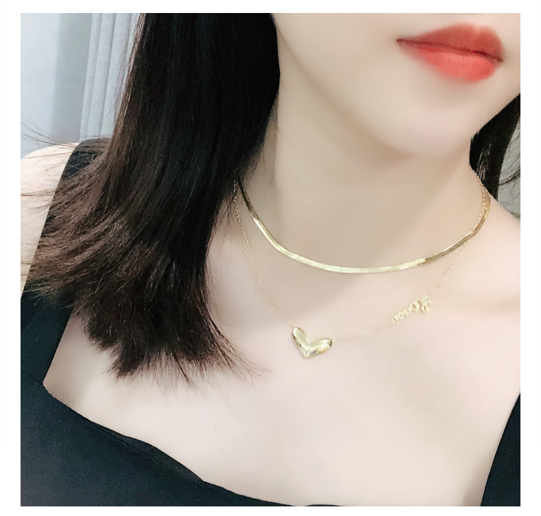 Simple Style Heart Shape Copper Plating Necklace 1 Piece