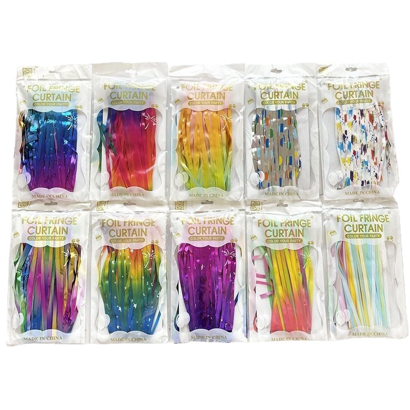 Nueva macaron gradiente cortina de seda la lluvia fiesta cumpleaños boda pared Fondo decoración etapa