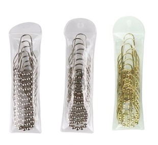 Metal shower curtain hook metal buckle rust-proof gourd shower curtain hook Black White Gold