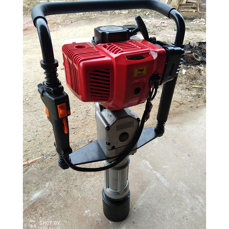 手提式打桩机 汽油围栏立桩机 加厚型池塘打桩机