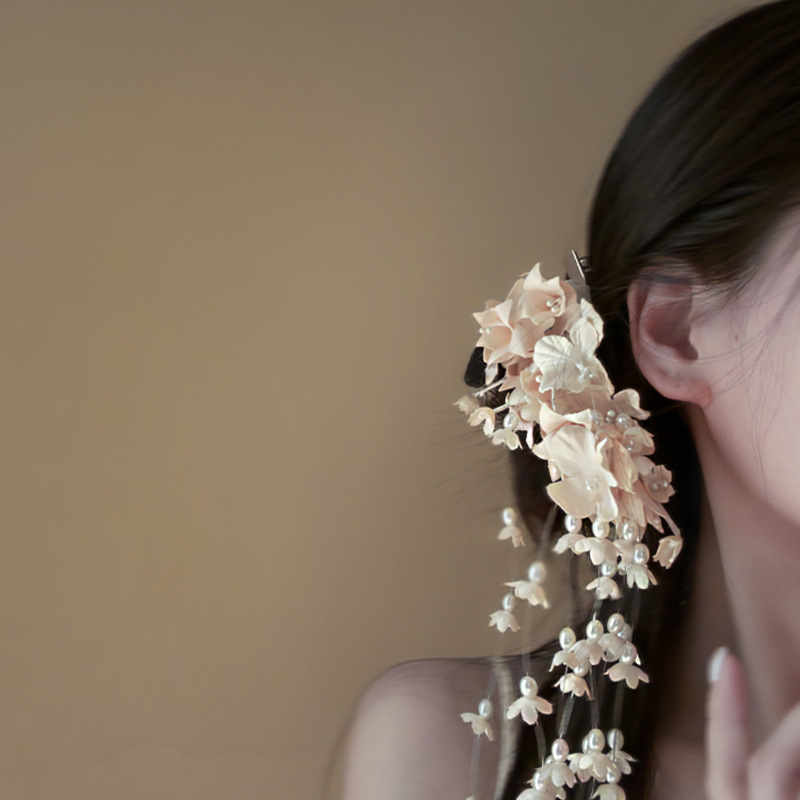 Super hada lirio de los valles flor borla horquilla retro nuevo estilo chino flor accesorios para el cabello Mori estilo antiguo cheongsam cabeza de flor accesorios