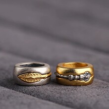 藏式文玩配饰金刚杵跑环隔片隔珠古法金吊坠挂件饰品配件手串挂饰