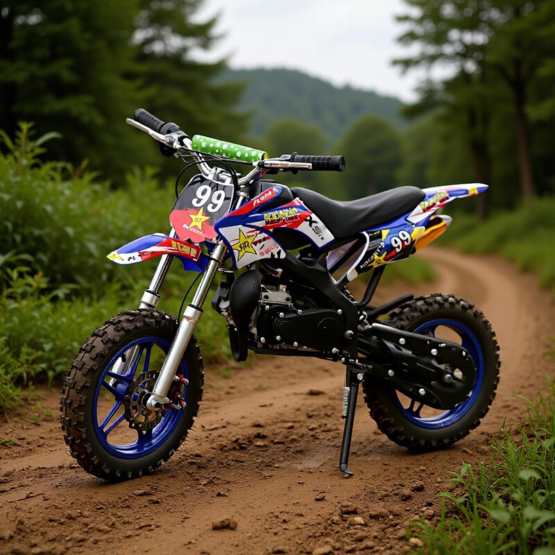 Two-Stroke Small Off-Road Vehicle 49Cc Mini Kidsren's Small Race All-Terrain Mountain Motorcycle Beach Sports Car