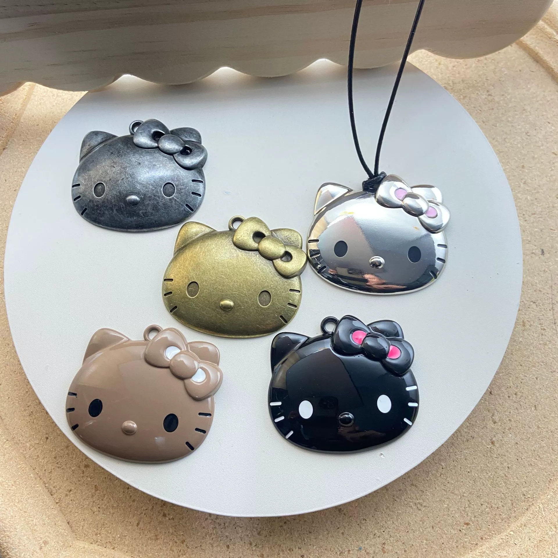 Подвесные металлические подвески для кошек heiiiokitty Hello Kitty подвески diy ожерелье брелок аксессуары