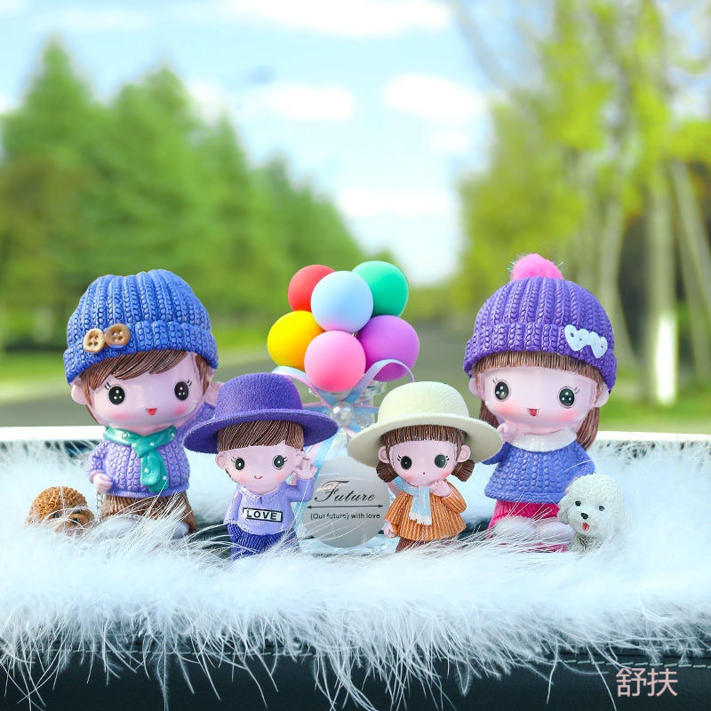 자동차 인테리어 액세서리 장식품 자동차 장식 제품 센터 콘솔 창조적 인 고급 남성과 여성의 자동차 귀여운 자동차 장식