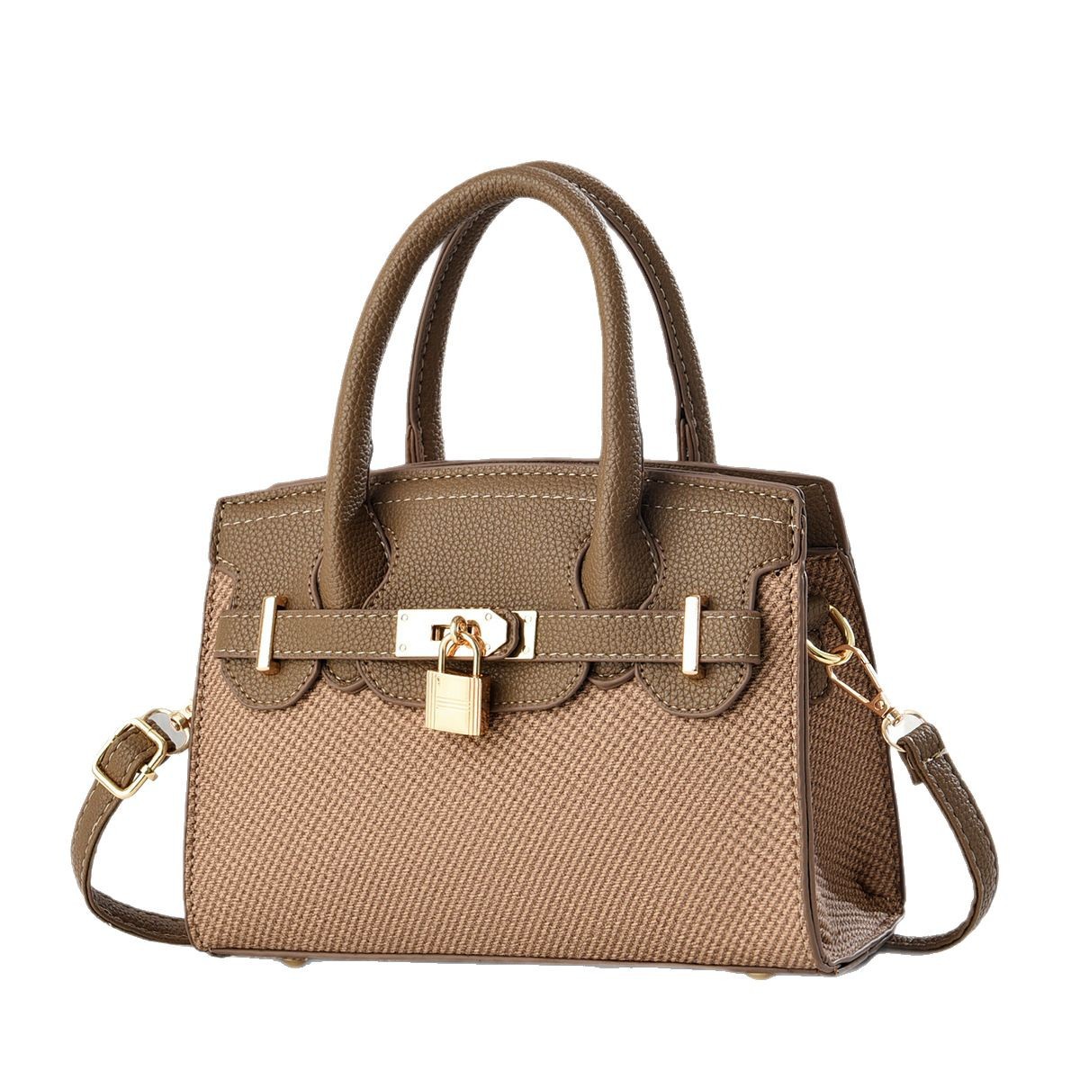 Nuevo modelo de fabricante de patrón de lichi bolso de mensajero de mujer bolso de mensajero 2025 salvaje moda de un solo hombro bolso de madre para mujer portátil