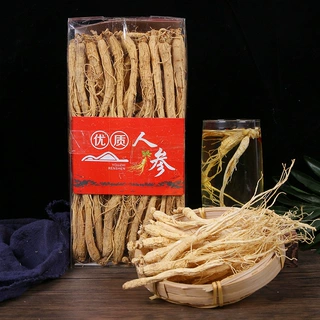 长白山人参小白参1盒1斤约300根生晒参纯干滋补泡酒批发量大价优