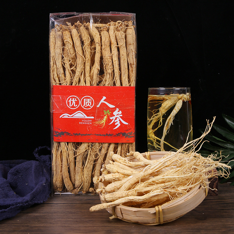 Ginseng from Changbai Mountain, small white ginseng, 1 box, about 1 pound (approximately 300 raw sun-dried ginseng pieces), pure dry nourishing, suitable for liquor brewing, wholesale, large quantity, favorable price