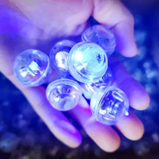 LED防水震动发光球红蓝闪光球防水机芯 LED振动圆形闪光玩具配件