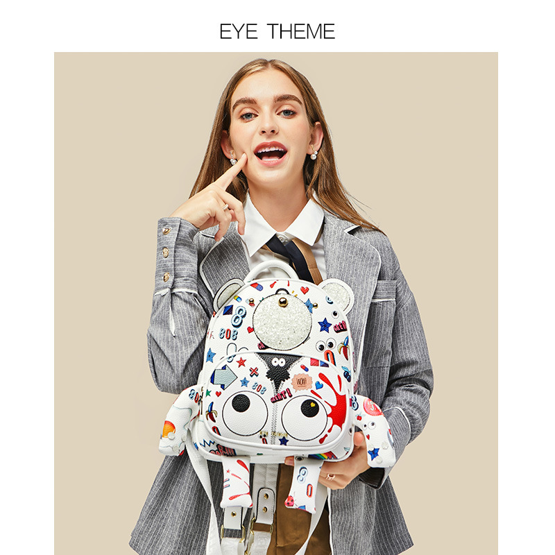 2024 nueva tendencia de moda para mujer, sentido de alta gama, personalidad casual, marca de moda, bolso de cuero suave, mochila 1779 #