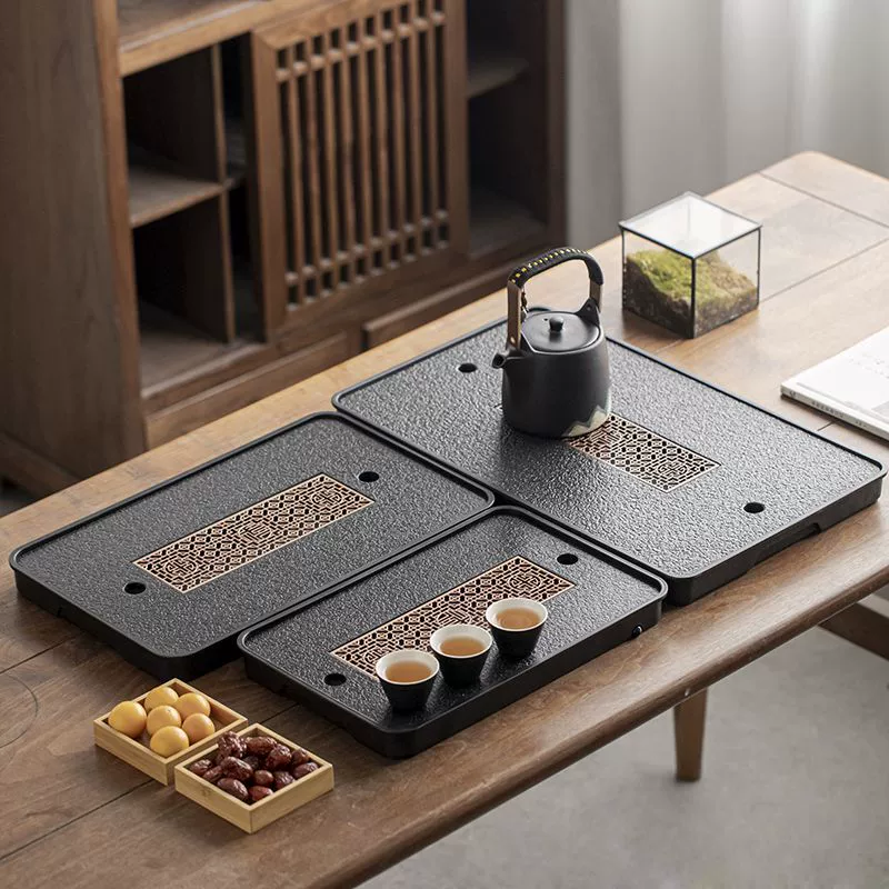 Rectangular tea set, drying rack, new collection