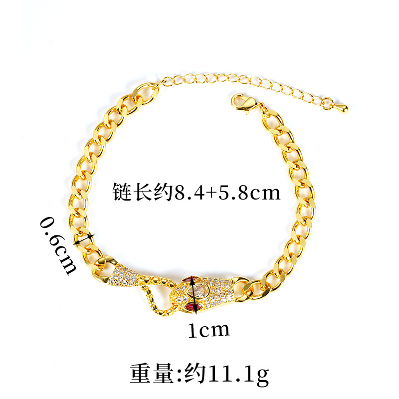 Gufa Sha Gold Zodiac Serpente Personalidad Joyas Collar pendientes de orejas Anillo de la mujer doblado Año de la Serpente Accesorios versátiles