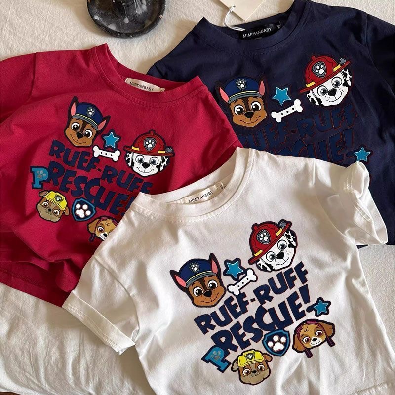 Summer cartoon cotton Japanese short sleeve T-shirt for boys