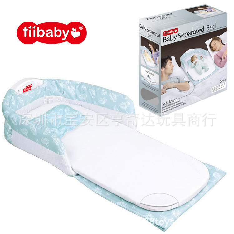 Wholesale Baby Partition Bed Portable Multifunctional Baby Bed with Light Music Mommy Bag Foldable Storage