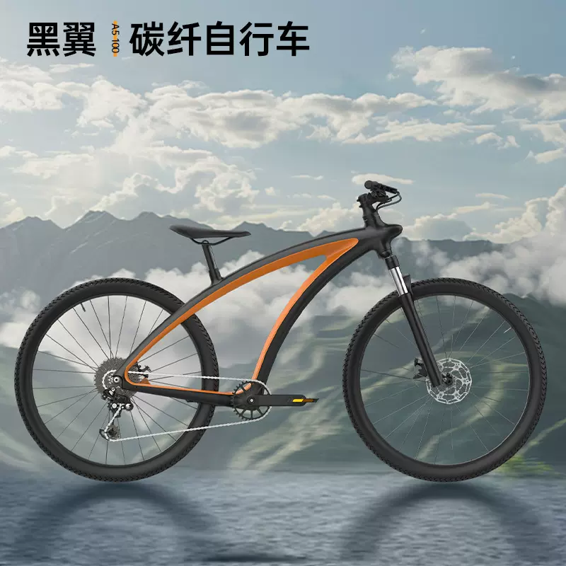 碳纤维自行车双碟刹公路车户外骑行变速单车越野山地车油压碟刹