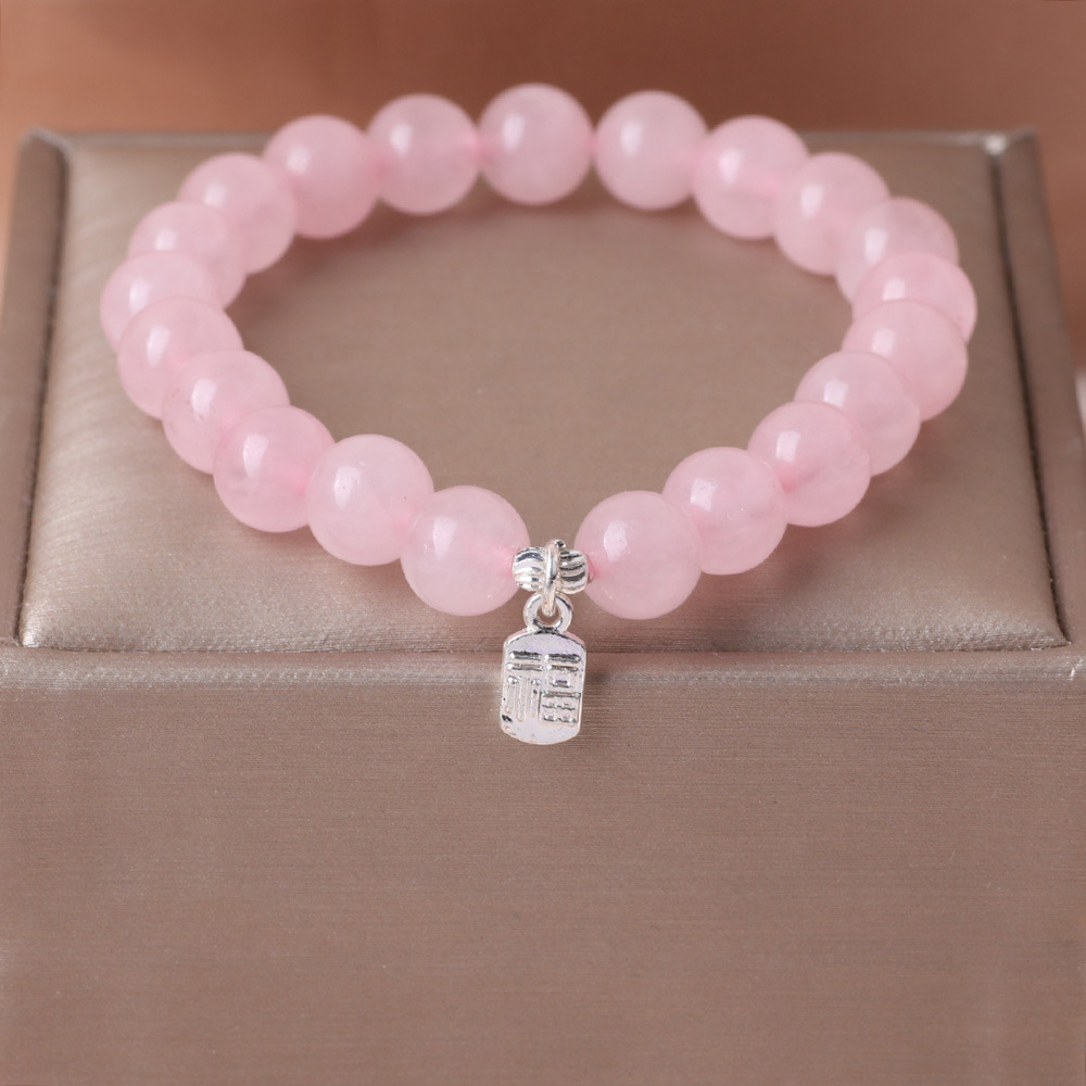 Brazalete de cuentas de ágata rojo para mujeres lujoso ligero delicado de alta sensación joyería de mano de verano colgante de mano