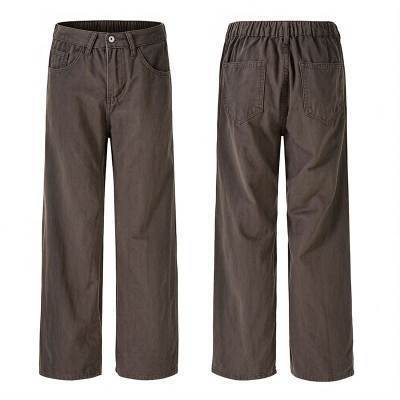 Summer Maillard loose straight casual pants for men and women, versatile everyday wear, trendy brand, drapey, simple denim long pants Summer Maillard loose straight casual pants for men and women, versatile everyday wear, trendy brand, drapey, simple denim long pants