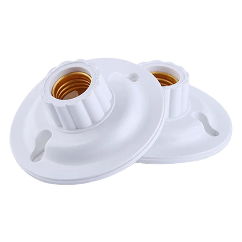 Оптовая Продажа с фабрики высококачественный пластиковый держатель лампы в виде цветка сливы e27PP пластиковый огнестойкий держатель лампы антидавление держатель лампы винт плоский держатель лампы