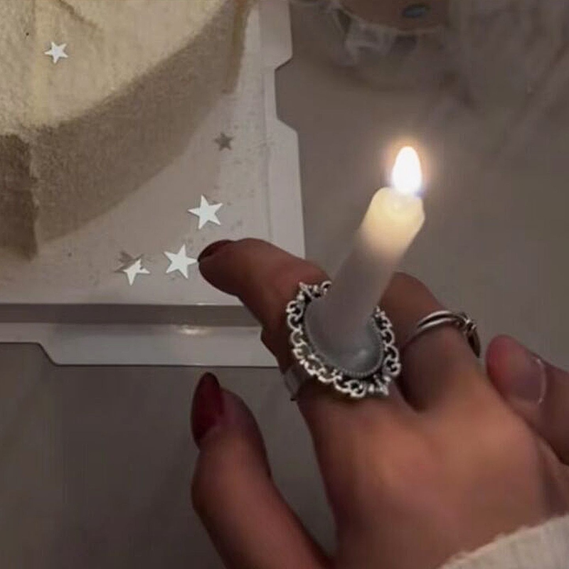 Creative Candle Rings, Niche Instagram-Style Accessories with a High-End Feel, Birthday Gifts for Friends Creative Candle Rings, Niche Instagram-Style Accessories with a High-End Feel, Birthday Gifts for Friends