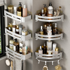 Bathroom rack wall-mounted suction cup toilet bathroom sink wall punch-free bathroom storage rack