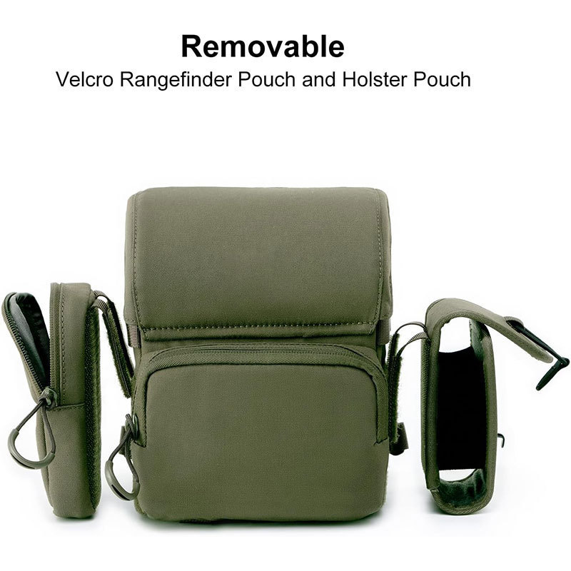 Amazon venta caliente bolsa de pecho de caza portátil al aire libre duradera bolsa de binoculares de nylon impermeable