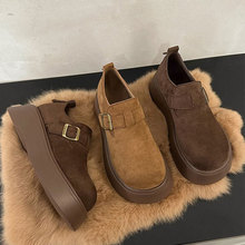 厚底增高豆豆勃肯鞋女2025新款春秋季女鞋子网红爆款博肯乐福单鞋