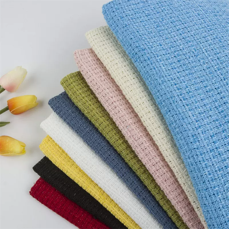 [工厂现货]面料批发亮丝粗纺春装女装毛呢粗花呢现代风粗毛呢