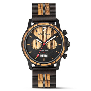 DODO DEERԴ�^�S��ֱ�N��ʿ�๦��ľ�|�ֱ�����Wood Watch����