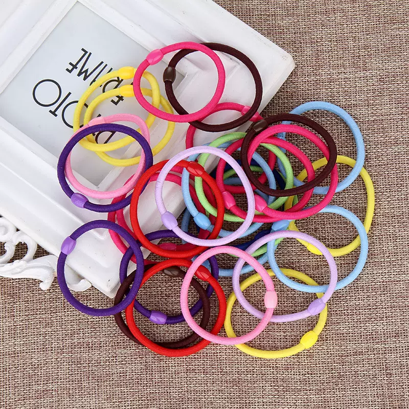 无接缝橡皮筋头饰发圈发绳头绳韩国高弹力扎头发黑色发饰