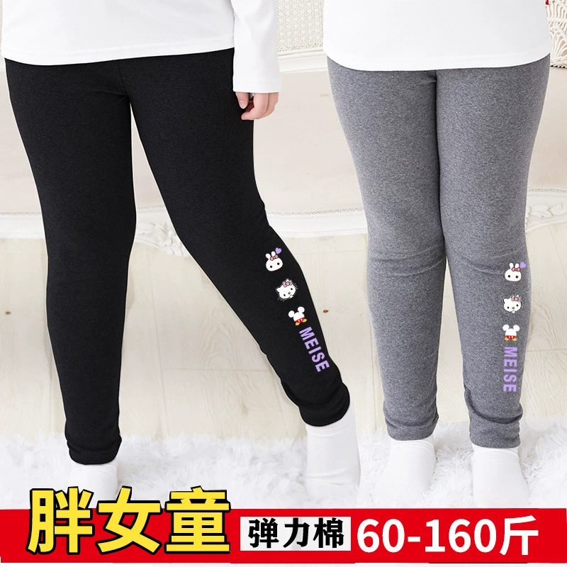 Одежда для полных детей, большие леггинсы для девочек, большие детские свободные весенне-осенне-зимние брюки на флисовой подкладке больших размеров для полных девочек