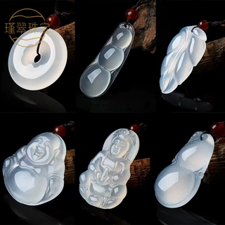 A玉髓吊坠观音佛公平安扣貔貅福豆冰种挂件天然玉器玉牌玉项链批