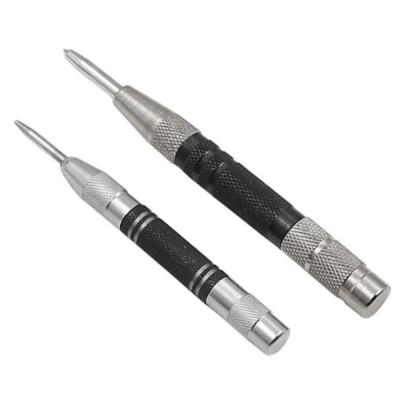 銀黑色中心沖 128mm/155mm木工沖自動中心沖定位器破窗器自動樣沖