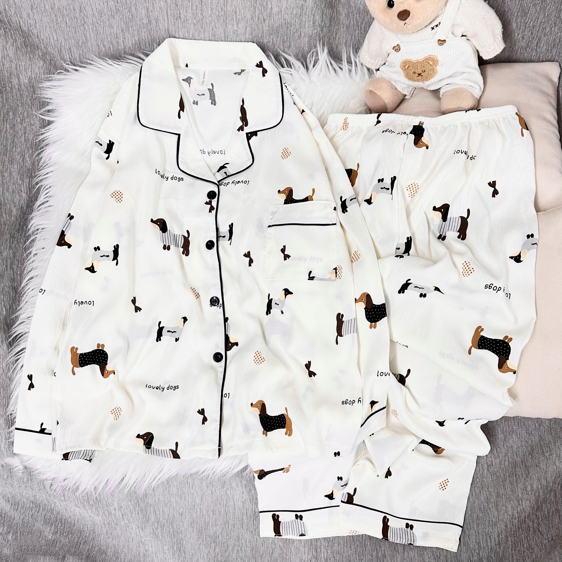 Cloud cotton letter dachshund double length
