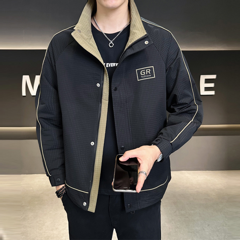 Shop Owner Style 2024 Autumn Jacket Men's Stand Collar Popular Quality Autumn Style