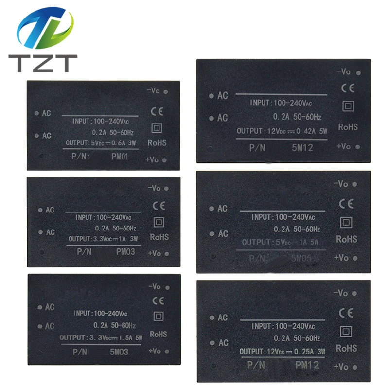 AC-DC разъединенный переключатель питания модуль 220V к 3.3V5V12V HLK-PM01/03/12/5M05/12