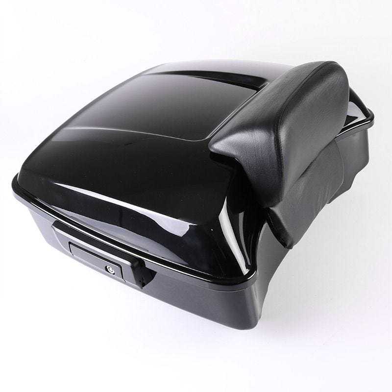 Motorcycle Tail Box Suitable for Harley Avenue Glide Dual Light Glide Road King Glide St Rear Tail Box Bright Black