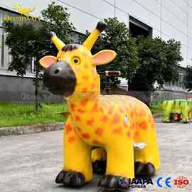 跨境恐龙跑跑车可动会叫骑行亲子动物游乐园公园儿童电瓶车