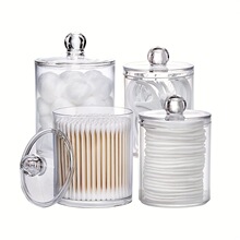 J 63435 Transparent cotton swab storage jar ͸����ǩ���ɹ�