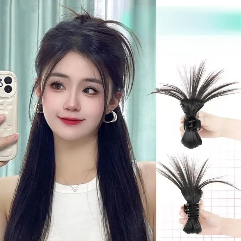 Fermaglio per capelli accessori per capelli fritti vento pigro piuma di pollo volano testa fontana coda di cavallo alta ragazza calda nido di pollo fermaglio per capelli borsa per capelli_voghion.com