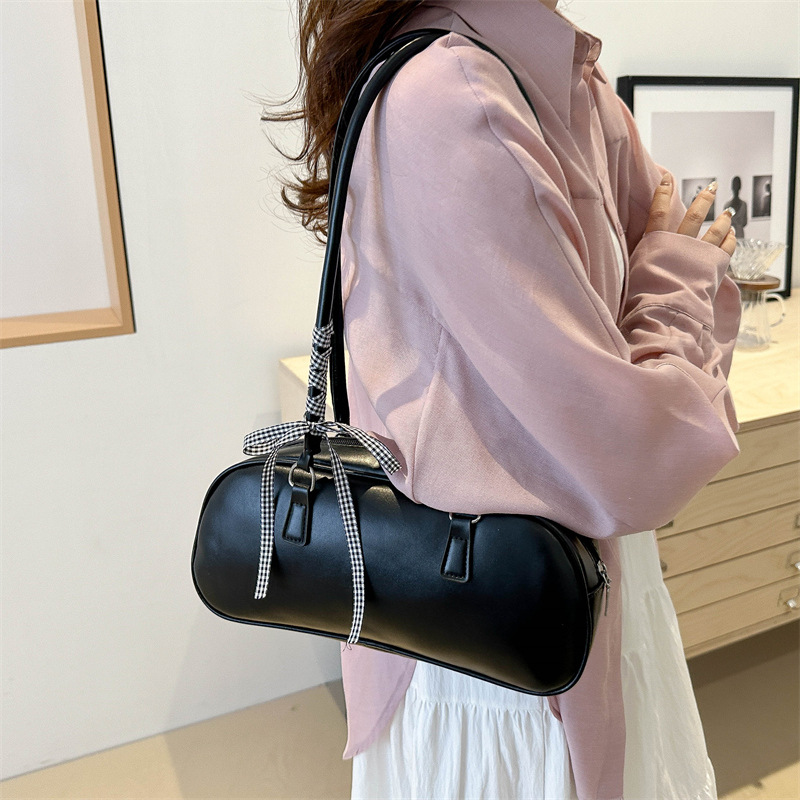 Bolsa de mano de arco de ballet para mujeres 2024 nueva moda coreana nicho bolsas de brazo de gran capacidad bolsas de almohada