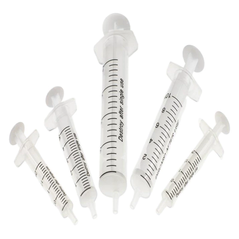 Шприц без клеевого слоя, лабораторный, одноразовый, кислото- и щелочестойкий, двухкомпонентный, промышленный, с иглой и трубкой для дозирования