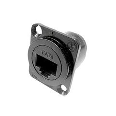 D-type RJ45 8P8C network cable data signal digital connector, direct-through panel mother socket Cat6