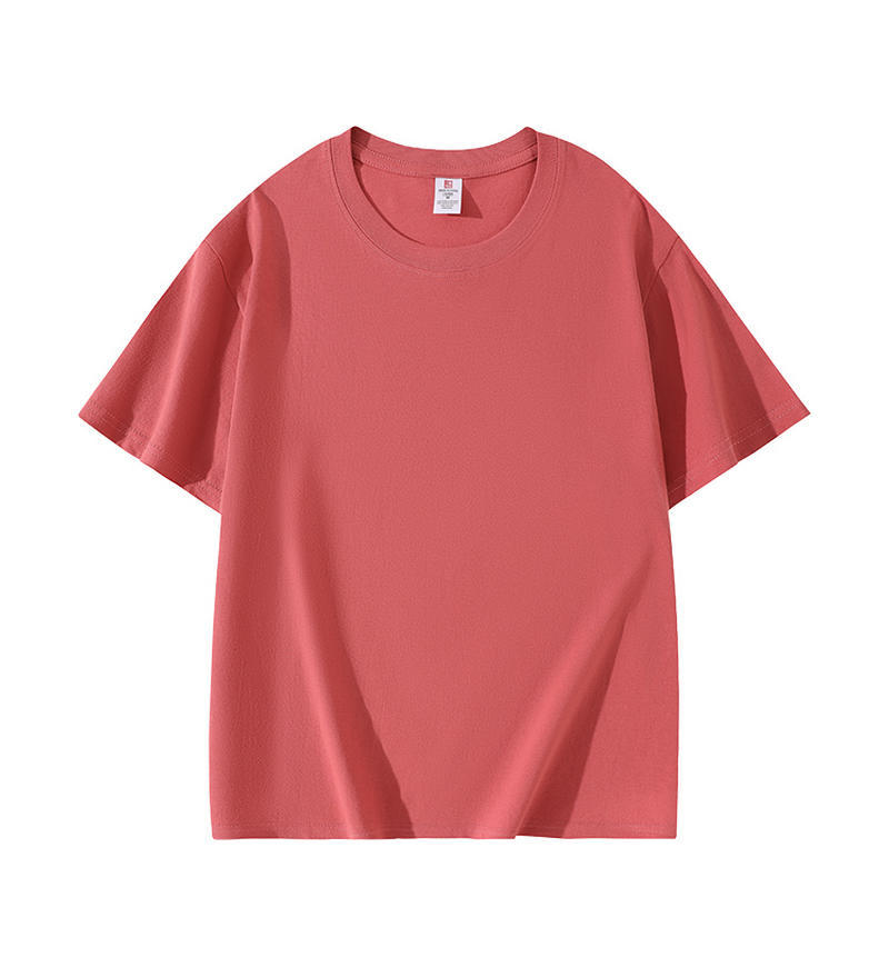 220g de peso pesado, ropa de trabajo de grupo sin deformación, camisa cultural, camisa publicitaria, camiseta personalizada de algodón de manga corta, logotipo impreso