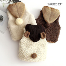 宝宝羊羔绒马甲洋气秋冬1一3岁婴儿背心男女童加厚萌萌哒儿童烛优