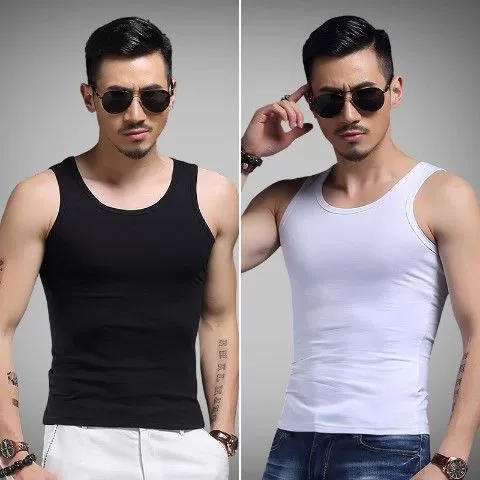 Летняя базовая футболка без рукавов для занятий спортом, майка, slim fit