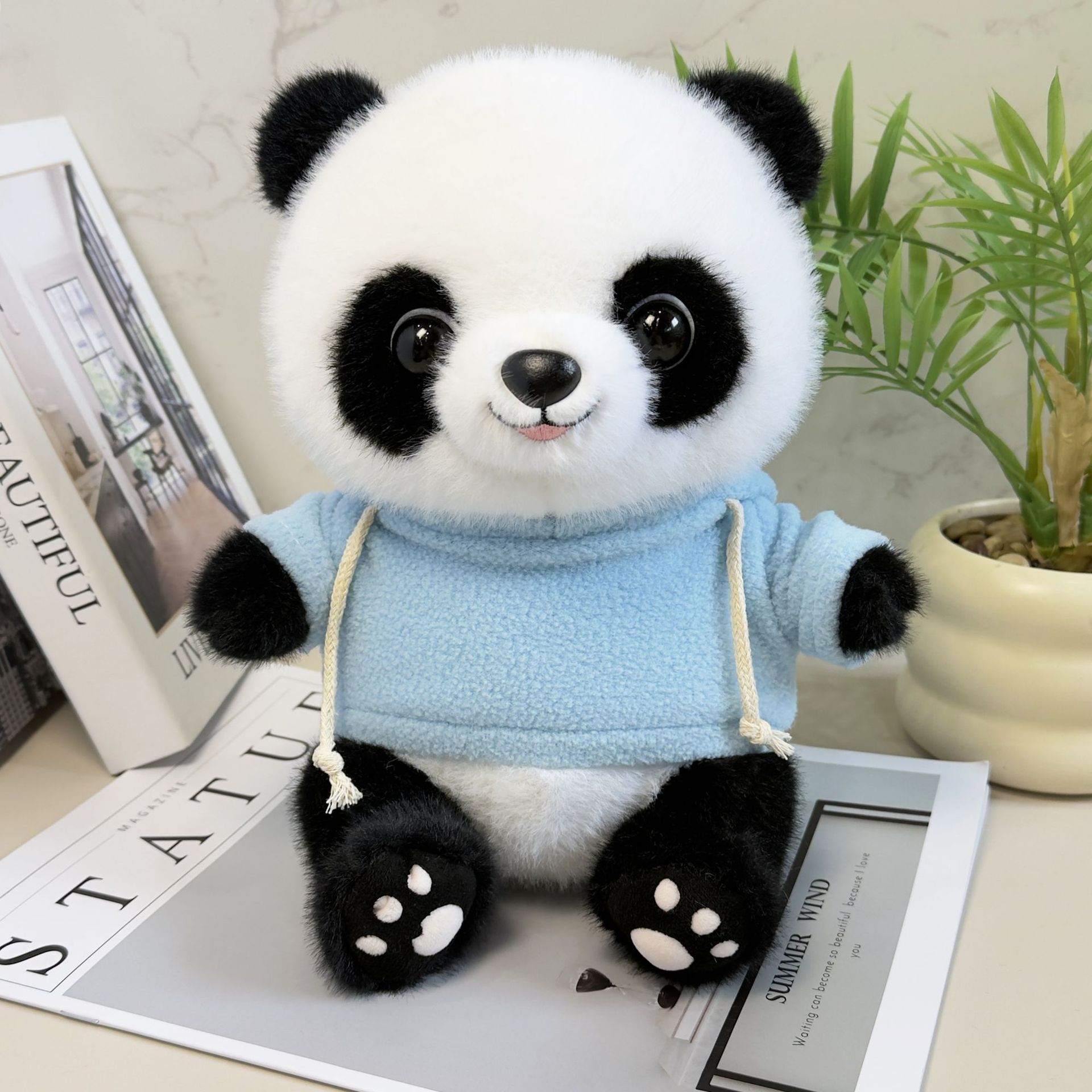 Cute tesoro nacional panda muñeca muñeca de peluche muñeca panda muñeca Chengdu logotipo de la empresa de impresión de recuerdos