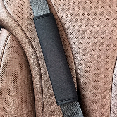 【High Quality, Good Workmanship】Four-Season Fabric Shoulder Pads, Car Interior Accessories, Seat Belts Suitable for All Seasons (Seat belt shoulder pad) - four-seasons-1-black-shoulder-pad-about-24cm-long