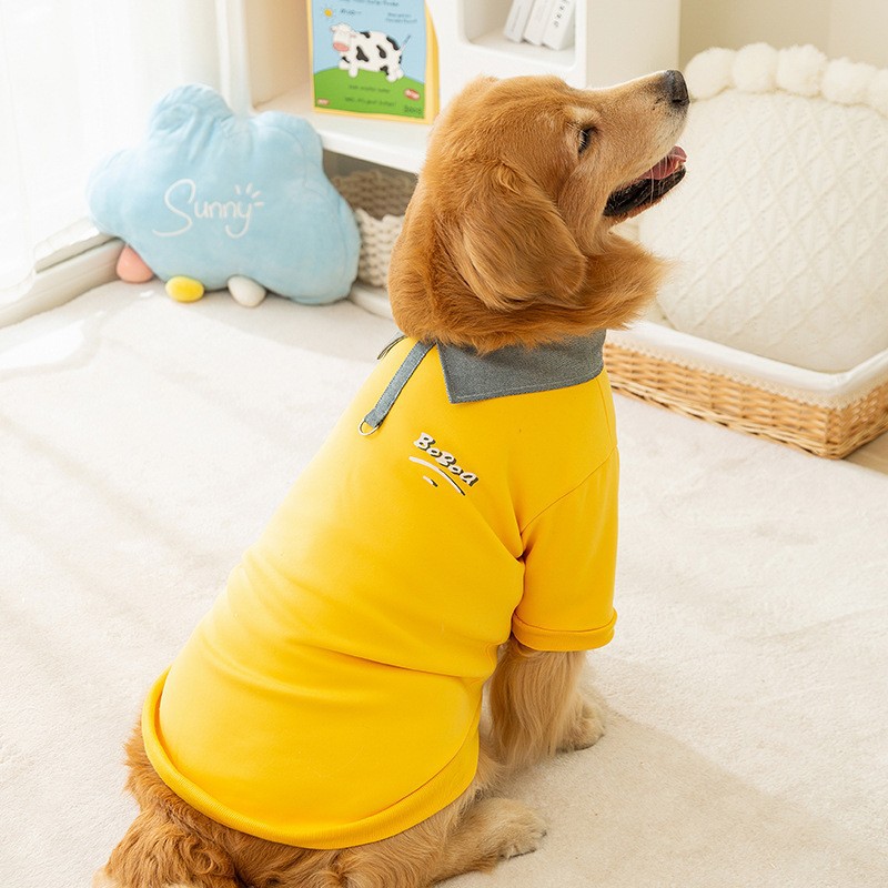 Transfronterizos otoño y invierno perros tablero de ajedrez cuadrado inglés bordado perros grandes camisas de peluquería perros grandes y medianos de pelo dorado Samoan ropa de mascotas
